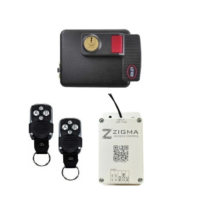 قفل برقی حیاطی یوتاب بیرون بازشو +ترانس ریموتی +دو ریموت